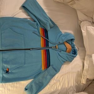 blue 5 stripe AV zip up